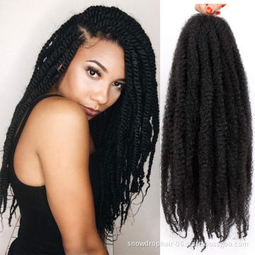 Marley Braiding Hair Synthetic Afro Kinky Marley Hair for Twists 18 Inch Marley Twist Braiding Hair Extensions